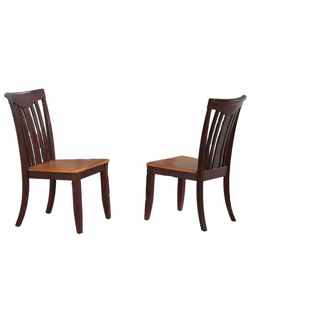 5 Pc Slat Back Rubberwood Dining Set J56950