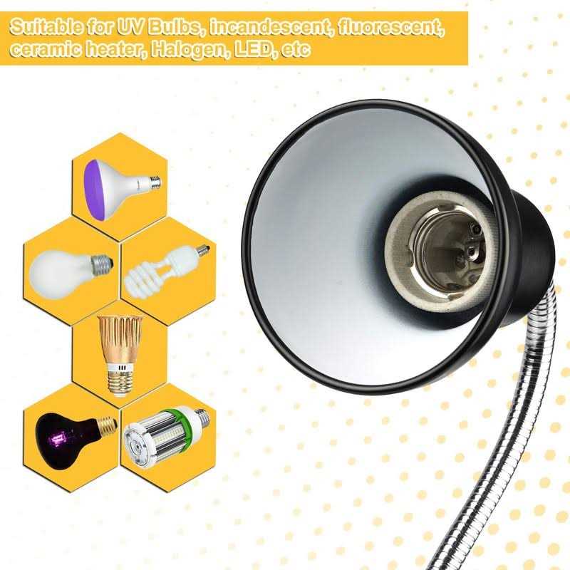 Reptile Heat Lamps Uva/UVB Aquarium Tank Heating Lamps with Clamp W120483
