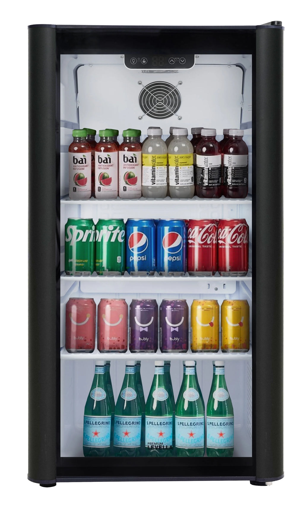 Glass Door Display Refrigerator 3.1 cu ft Black F525314