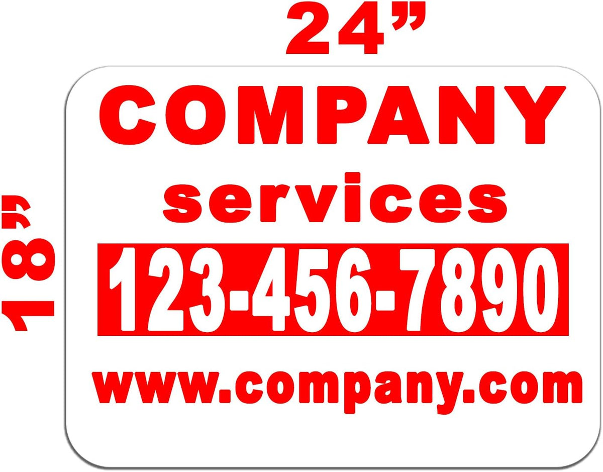 Pack of Two Custom Car Magnets with Rounded Corners, Full Color Digital Print, 24x18 U456