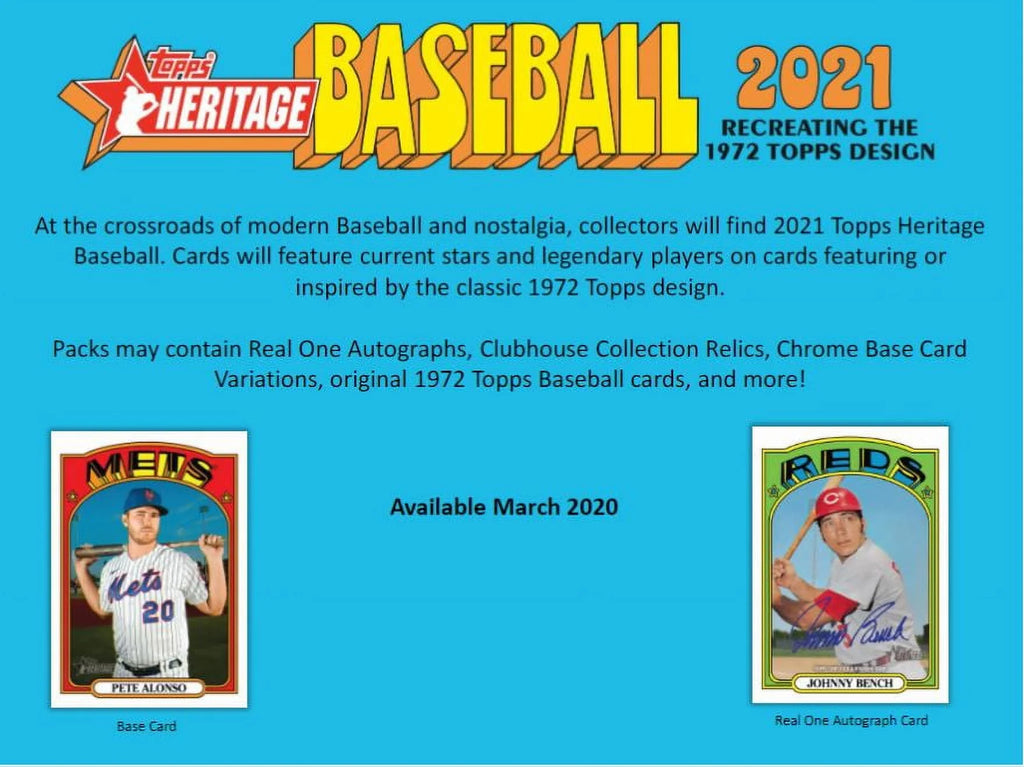 2021 MLB Baseball Trading Cards Blaster Box 72 Cards E207157