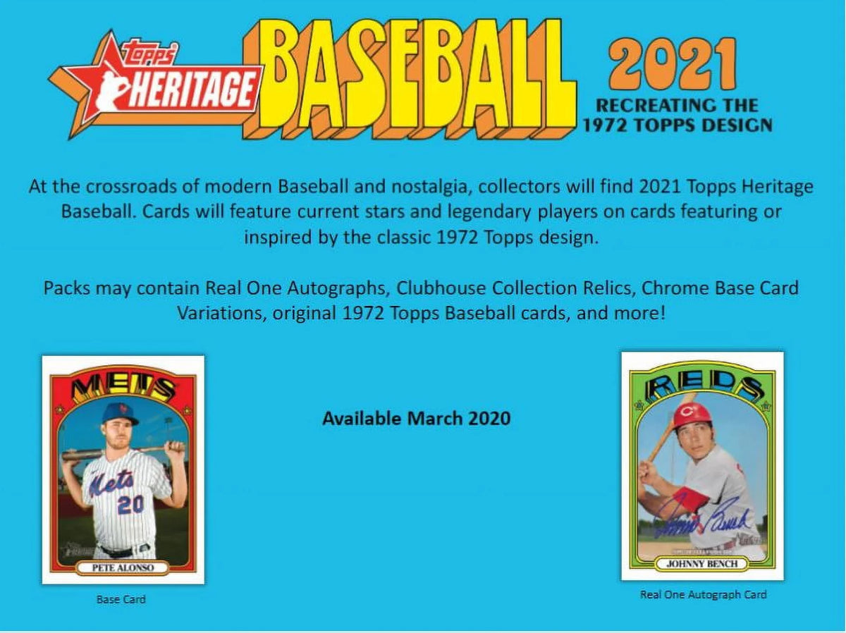 2021 MLB Baseball Trading Cards Blaster Box 72 Cards E207157