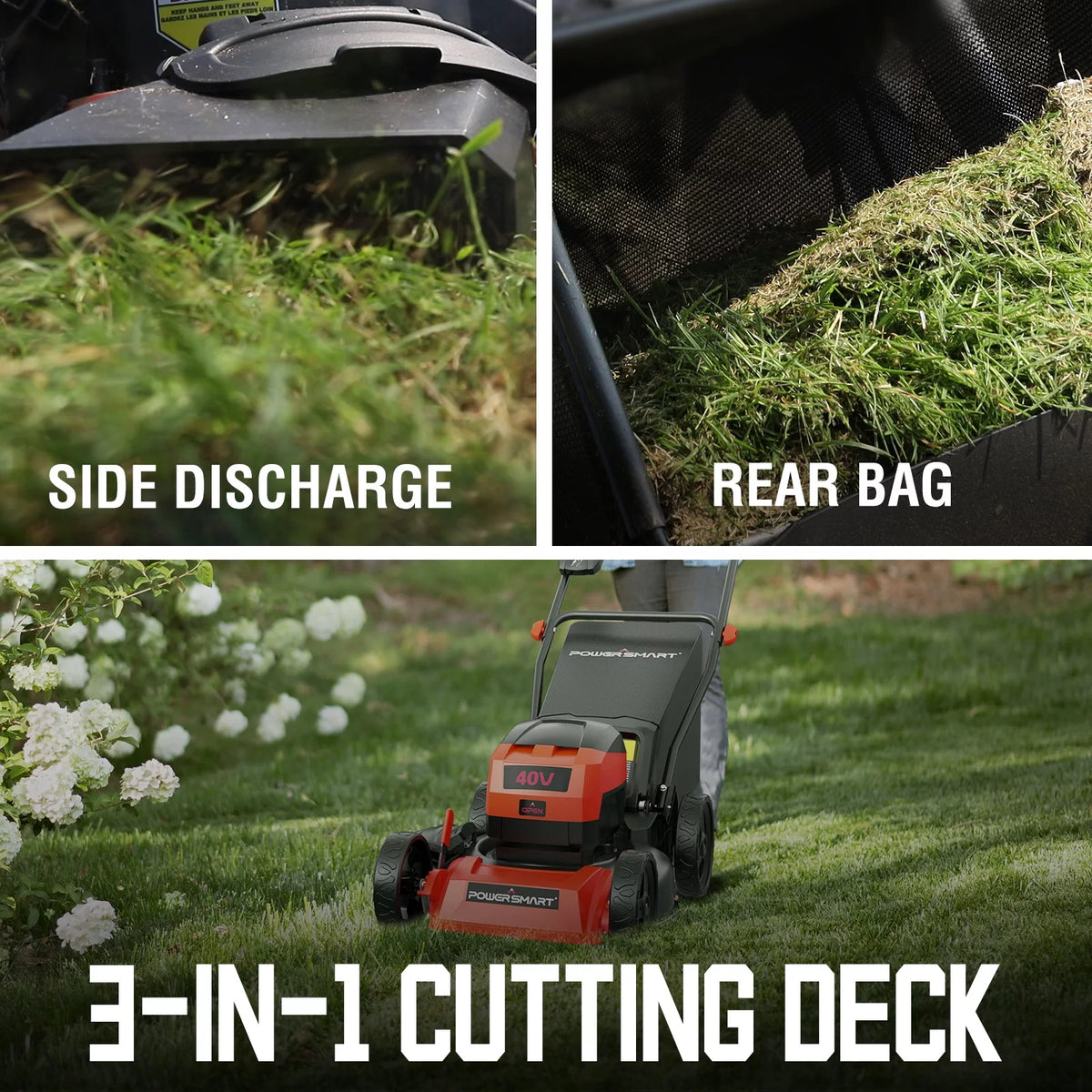 40V 17-inch Cordless Brushless Electric Push Lawn Mower H693698
