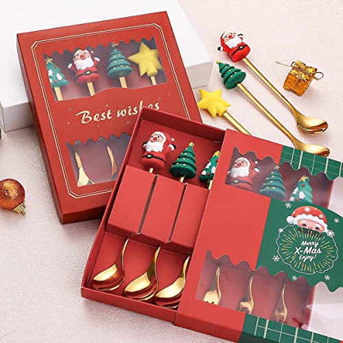 Stainless Steel Christmas Tree Tea Spoon Set 6pcs G43812