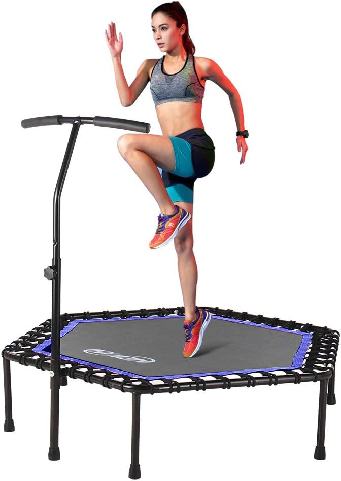 48'' Fitness Trampoline with Adjustable Handle Bar P58736