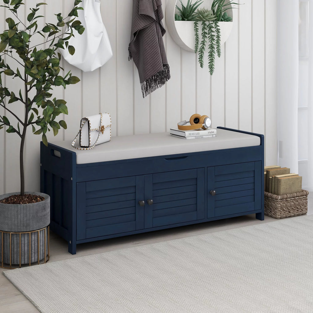 Blue Storage Bench R48363