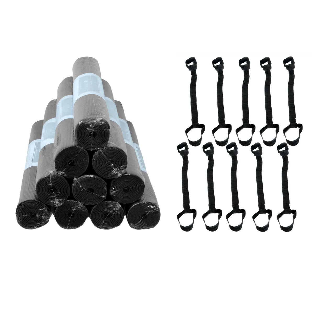 10 Pack Yoga Mats with Carrying Straps F571