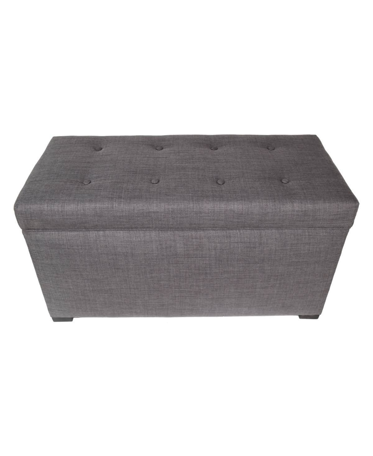 Tufted Storage Bench Gray Z751063