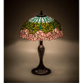 1 Light Table Lamp Mahogany Bronze Finish with Pink Green Blue Chocolate Glass B7492