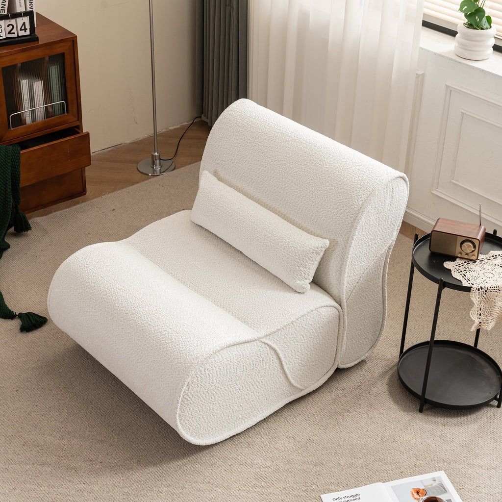 Soft Pellet Velvet Recliner with Waist Pack Padding S157989