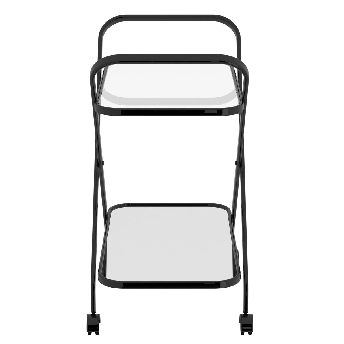 Black 2-Tier Bar Cart F33355