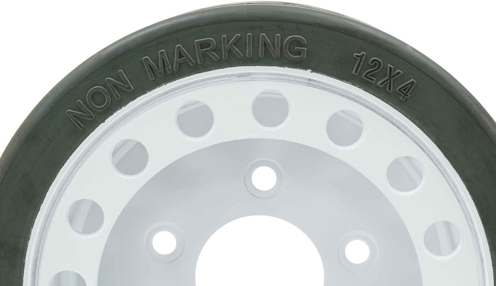 Non-Marking Wheel Assembly with Brake, 12 x 4 Tires, 4 Pack Y5379