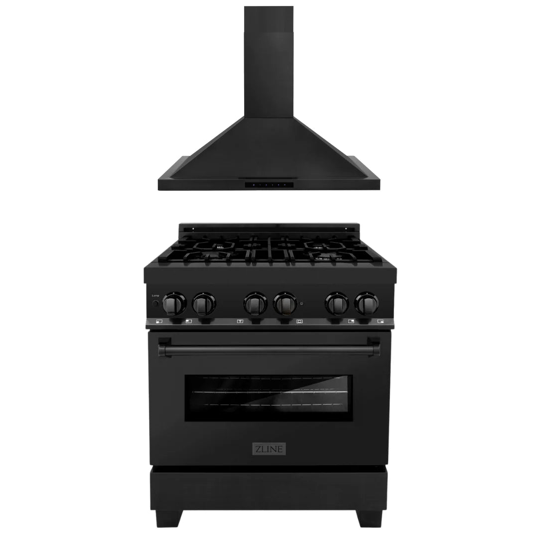 30 in. Dual Fuel Range and Range Hood Appliance Package U200089